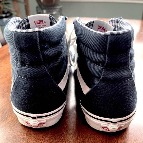 Van’s Sk8-Hi Shoes - Navy plaid - Men’s 8.5/ Women’s 10 - Picture 6 of 9